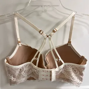 Aerie‎ Cream Lace Bra with Underwire and Scalloped Edging thumbnail 10