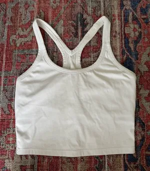 athletic razor back tank top White thumbnail 1