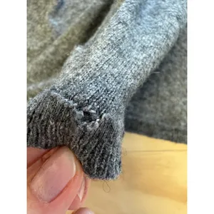 Ann Taylor Merino Wool Cashmere Blend Open Front Cardigan Sweater Small Gray thumbnail 7