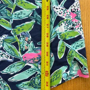Lilly Pulitzer Tammy Dress Small S Bright Navy Sway This Way Floral Fish UPF 50+ thumbnail 11