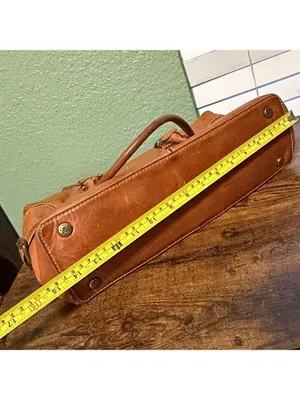 Vintage Michael Kors Leather Saddlebag Bag Purse weekend luggage vacation travel thumbnail 11