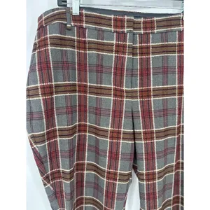 Express Columnist Ankle Pants Womens Size 18R Plaid Pockets Mid Rise‎ Preppy thumbnail 2