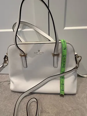 kate spade White Leather Satchel with Gold Hardware thumbnail 7