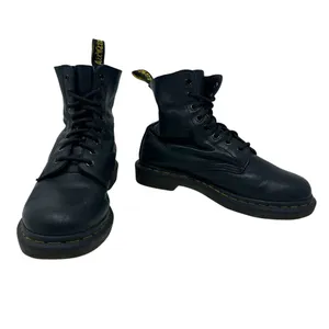 Dr. Martens 1460 Pascal Virginia‎ Soft Leather Boots Black Combat Size US 7 thumbnail 6