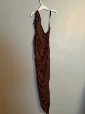 Eloquii Brown ruched Anthropologie dress thumbnail 2