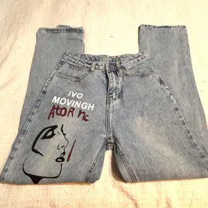 Urbanic Graphic Graffiti Jeans Women’s S Y2K Distressed Ripped Streetwear Grunge thumbnail 7