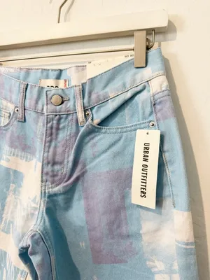 BDG Urban Outfitters Cowgirl Jeans Size 24 Renaissance Print Low Rise Whimsigoth thumbnail 4