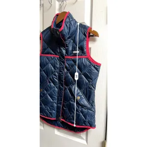 Columbia PFG Navy Blue Quilted Puffer Vest Pink Trim Womens Size Small‎ thumbnail 6