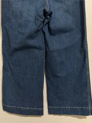 GAP Dark Wash High Rise Wide Leg Cropped Denim Jeans Women’s Size 12 / 31 thumbnail 8