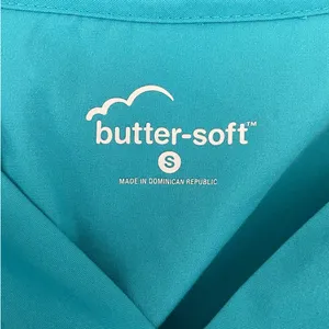 Butter Soft Women Scrub Top‎ S Teal Medical Uniform Nurse Workwear Dental Casual thumbnail 2