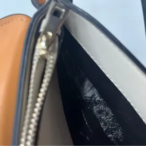 Zara Thin Crossbody Wallet Purse Tan White thumbnail 7