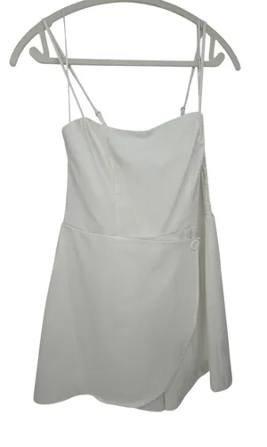 Eclair White Wrap Skort Dress M 8 thumbnail 1