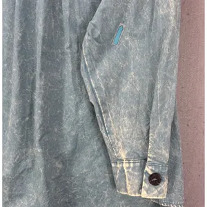 Zenana Outfitters Shacket Women's 3X Plus Blue Stronewashed w/ Pockets Shirt thumbnail 2