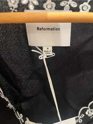 NWT Reformation Marlena Floral Trim Top Black White 4 thumbnail 7
