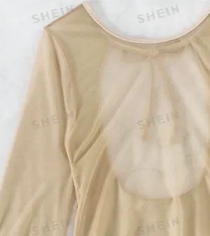 SheIn Brand New Sheer Long sleeve cover up thumbnail 4