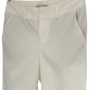 Alice + Olivia Stacy Slim‎ Trouser Pants Ivory Stretch Minimalist Office 6 thumbnail 3