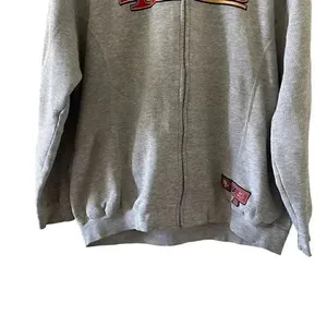 Authentic NFL 49ers Gray Long Sleeves Unisex Hoodie Sweatshirt SZ L #1246 thumbnail 4