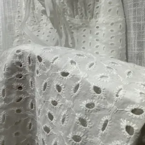 Commense White Eyelet Lace Maxi Dress Spaghetti Strap Summer Beach Boho Size M thumbnail 7