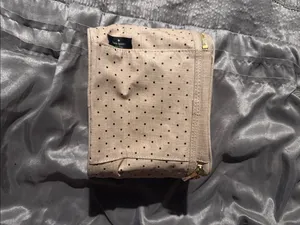 Kate Spade Out To Lunch Polka Dot Cosmetic Pouch in Beige thumbnail 3