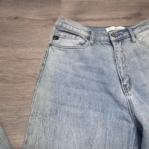 Kancan‎ High Rise Wide Leg Jeans Light Wash Frayed Hem KC7847M Womens 11/29 thumbnail 5