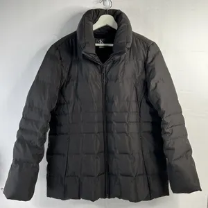 Calvin Klein Size XL Coat Down Puffer Quilted Jacket Black Fleece Lined Full Zip thumbnail 2