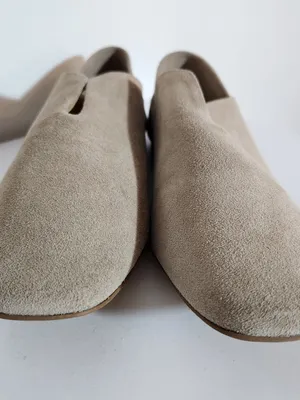 Coldwater Creek Riverside Taupe Suede Square Toe Flats Size 7 thumbnail 2