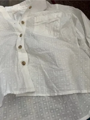 Marine layer white textured top size small thumbnail 6
