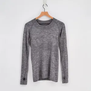 Lululemon Swiftly Tech Long Sleeve Crew Top Slate Grey White Running Women's 6 thumbnail 3