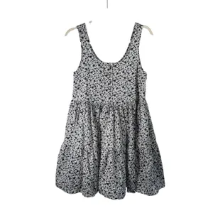 &‎ Other Stories Black White Floral Tiered Babydoll Mini Dress Womens Small thumbnail 2