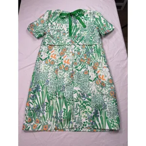 Tuckernuck white green floral dress. V neck shift. Size S. sundress, easter thumbnail 5