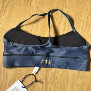 Star Pattern Sports Bra Blue Size XS thumbnail 2