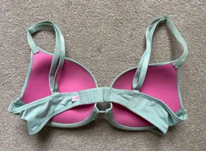 Victoria Secret Pink Push Up Bra Blue Size 34 C thumbnail 2