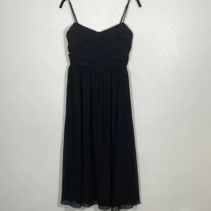 Aritzia Elegant Black Midi Dress Size 8 thumbnail 4