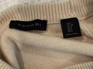 Tahari Ivory Cable Knit Sweater Small thumbnail 6