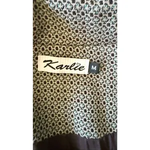 Karee Cropped Blazer Jacket M Brown Print Fitted Button Front Size M thumbnail 3
