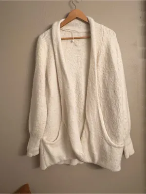 ANTHRO | Knitted + Knotted Open-Front Shawl Cardigan thumbnail 2
