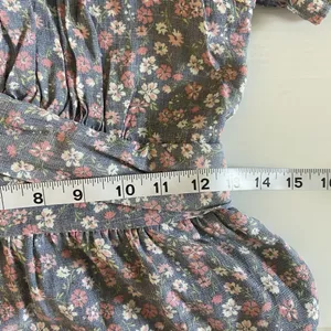 Altard State Dress Womens Size XS Blue Floral Babydoll‎ Tiered Peasant Cottage thumbnail 12
