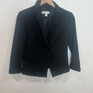 Y2K New York & Co Cropped Black Blazer Jacket thumbnail 2