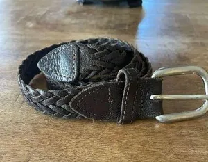 Genuine leather unisex belt Brown thumbnail 1