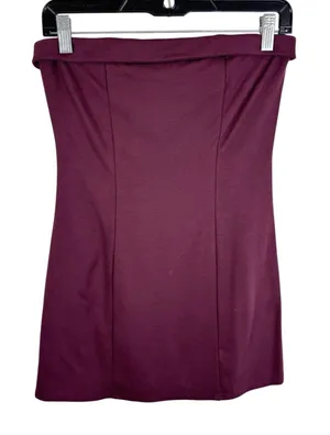 Altar'd‎ State Burgundy Strapless Anti Slip Knit Bodycon Mini Dress Size S thumbnail 1