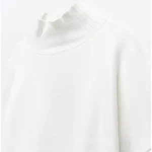 Zara Soft High‎ Neck Sweater in Ivory Size Small thumbnail 4