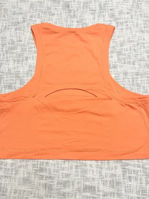 Lululemon Open Back Cropped Training Tank Top - Orange Soda 🍊 Size Measured thumbnail 2