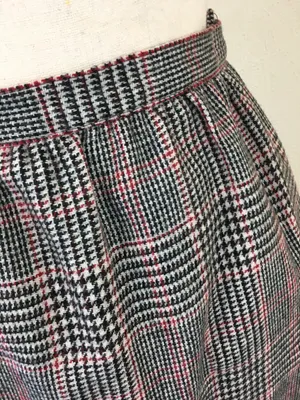 Vintage 80s Country Suburbans Wool Glen Plaid Check Midi Skirt Straight Lined 12 thumbnail 8
