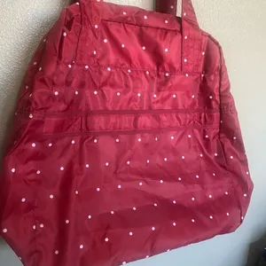 Lug polka dot Red and white Bag‎ Lightweight packable Tote Bag thumbnail 7