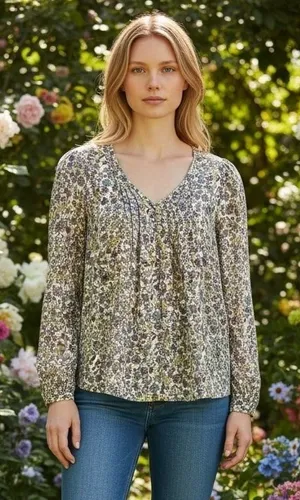 Jane + Delancey Peasant‎ Top White Large thumbnail 1