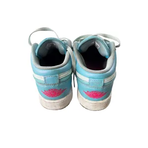 Jordan Air 1 Low GS 7Y 8.5W Glacier Blue White‎ Iridescent Sneakers FN7366-400 thumbnail 3