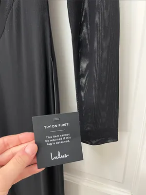 NWT Lulus Sensational Appeal Black Mesh Cutout Long Sleeve Maxi Dress - Size XS thumbnail 2