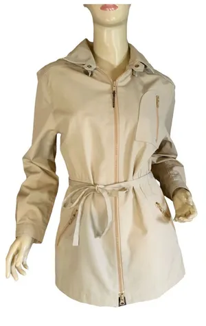 Vintage 1980'S Tan London Fog Lightweight Short Utility Trench Coat (11/12/M) thumbnail 1