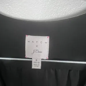 Hatch x J. Crew Women's Button Up Maternity Long Sleeve Jumpsuit Black Sz 0 thumbnail 5
