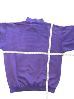 Vintage 90s Gitano Mock Neck Sweatshirt Purple Spellout Graphic Streetwear OS thumbnail 5